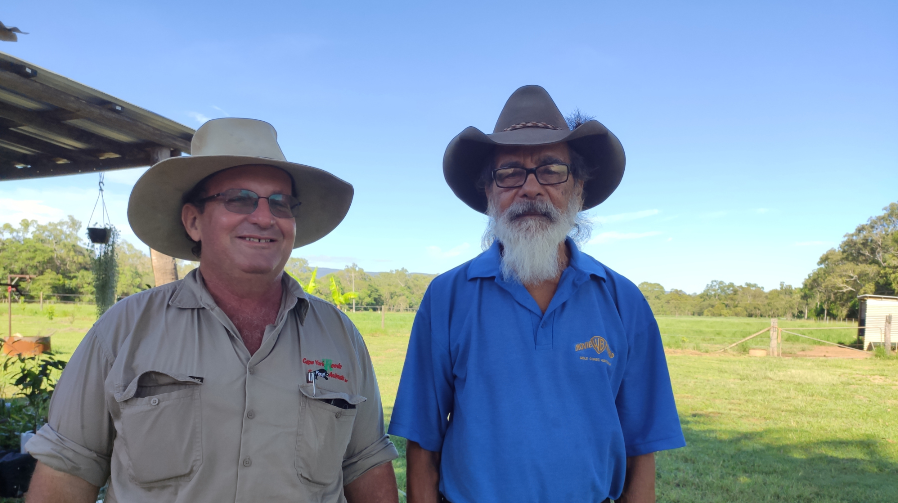 L to R | Trevor Meldrum, Cape York Weeds & Feral Animals Inc., and Director Eric Rosendale, Cape York NRM