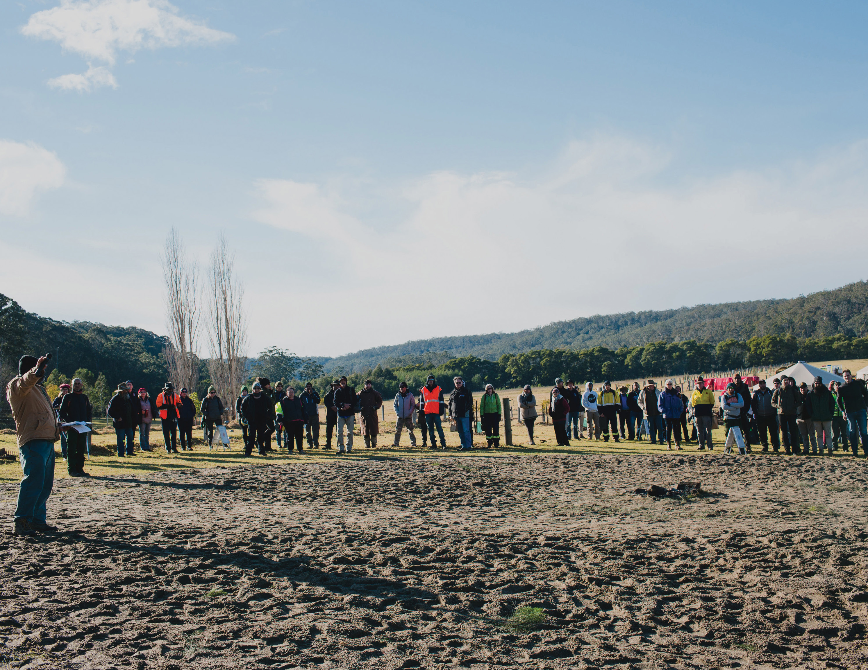 PREPARING TO SPLIT INTO GROUPS TO ATTEND VARIOUS WORKSHOPS